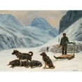 thumbnail image 3 of Carl Rasmussen 18x14 Black Modern Framed Museum Art Print Titled - A Greenlander Holds Rest at His Dog Sled (1893), 3 of 5