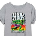 thumbnail image 3 of Marvel Hulk - Battles The Inhumans - Women's Oversized Graphic T-Shirt, 3 of 5