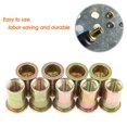 thumbnail image 5 of Rustark 50 piezas 1/2 ''-13UNC Kit surtido de tuercas de remache de acero al carbono chapadas en zinc mezclado con cabeza plana, 5 of 5