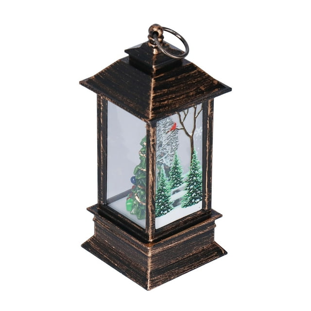 Farol de bola de nieve de Navidad, farola de calle iluminada, lámpara de Navidad con forma de bola de nieve, decoración navideña para el hogar, rendimiento confiable
