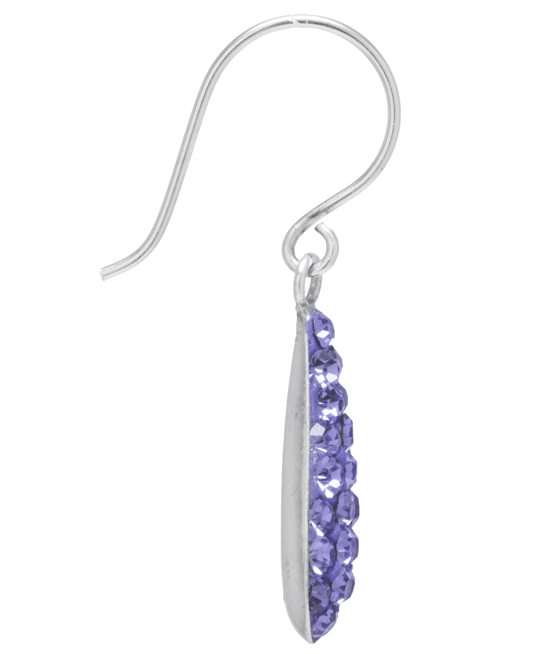 Marisol & Poppy Crystal Teardrop Drop Earrings in Sterling Silver for Women & Teens