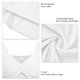 thumbnail image 4 of Vestido de manga corta para mujer, cuello en V, Color puro, vestido de cintura fruncida para mujer, uso informal de verano, 4 of 5