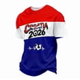 thumbnail image 3 of Soccer Cup 2026 Graphic Tee for Men, Crew Neck Short Sleeve National Team Jersey Shirt - Lightweight Summer Fan Top with Country Flag Print for Match Day & Casual Wear Blue XXXL, 3 of 6