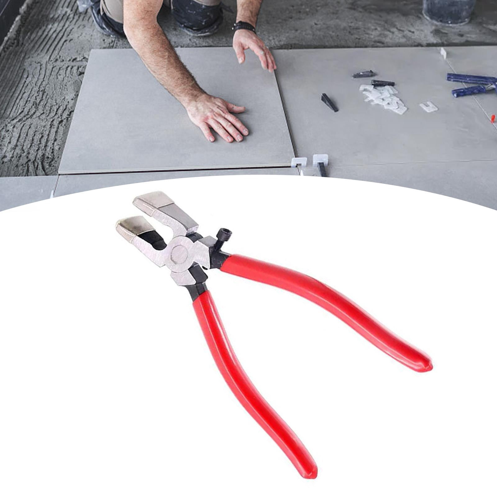 Key Fob Pliers, Glass Cutting Tool, Grozing Pliers, Metal Glass Running Pliers, Glass Breaking Pliers for Mosaics, Tiles, Stained Glass 8inch Curved