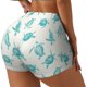 thumbnail image 1 of Balery Turtle Pantalones cortos de entrenamiento estampados para mujer, sin costuras, ajustados, para gimnasio, yoga, correr, deportes, ejercicio activo, fitness.-Small, 1 of 8