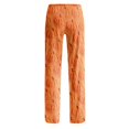thumbnail image 5 of Orange High Waist Pjs Loose Pant Straight Leg Pjs Elastic Waist Loungewear with Pockets M, 5 of 6