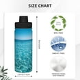 thumbnail image 3 of Cauagu Crystal Clear Ocean Waves Print 18oz Vacuum Insulated Stainless Steel Water Bottle,Coffee Travel Mug Spill Proof with Lid,Thermos Cup for Keep Hot/Ice Water Drinks, 3 of 7