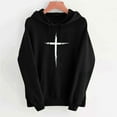 thumbnail image 4 of Nmnitkp Hoodies for Women Easter print Fall Fashion Outfits Solid Oversized Pullover Sweatshirts Clothes with Pockets Black,XL, 4 of 4