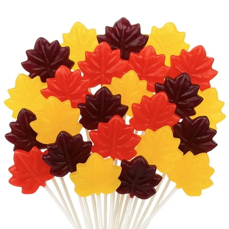 Autumn Leaf Lollipops, Fall and Thanksgiving Candy, 24 Count, 10.16 Ounce Box