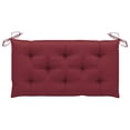thumbnail image 6 of vidaXL Outdoor Patio Bench Garden Bench with Cushion for Porch Solid Wood Teak, 6 of 10