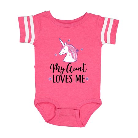 

Inktastic My Aunt Loves Me Unicorn Gift Baby Girl Bodysuit