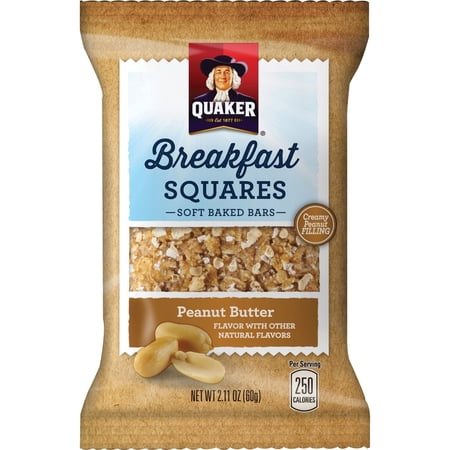 Quaker Breakfast Squares Peanut Butter 10.5 Ounce 5 Pack