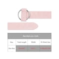 thumbnail image 4 of Cinturón casual elegante vintage sin hebilla para mujeres INSPIRE CHIC, círculo plateado suave para jeans y vestido 103x3cm/40.6x1.2" Rosa, 4 of 6