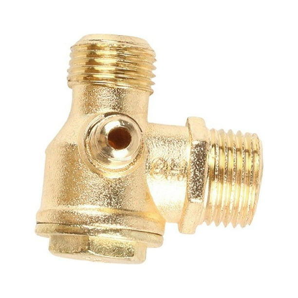 Air Compressor 3-Port Zinc Alloy Male Threaded Check Valve