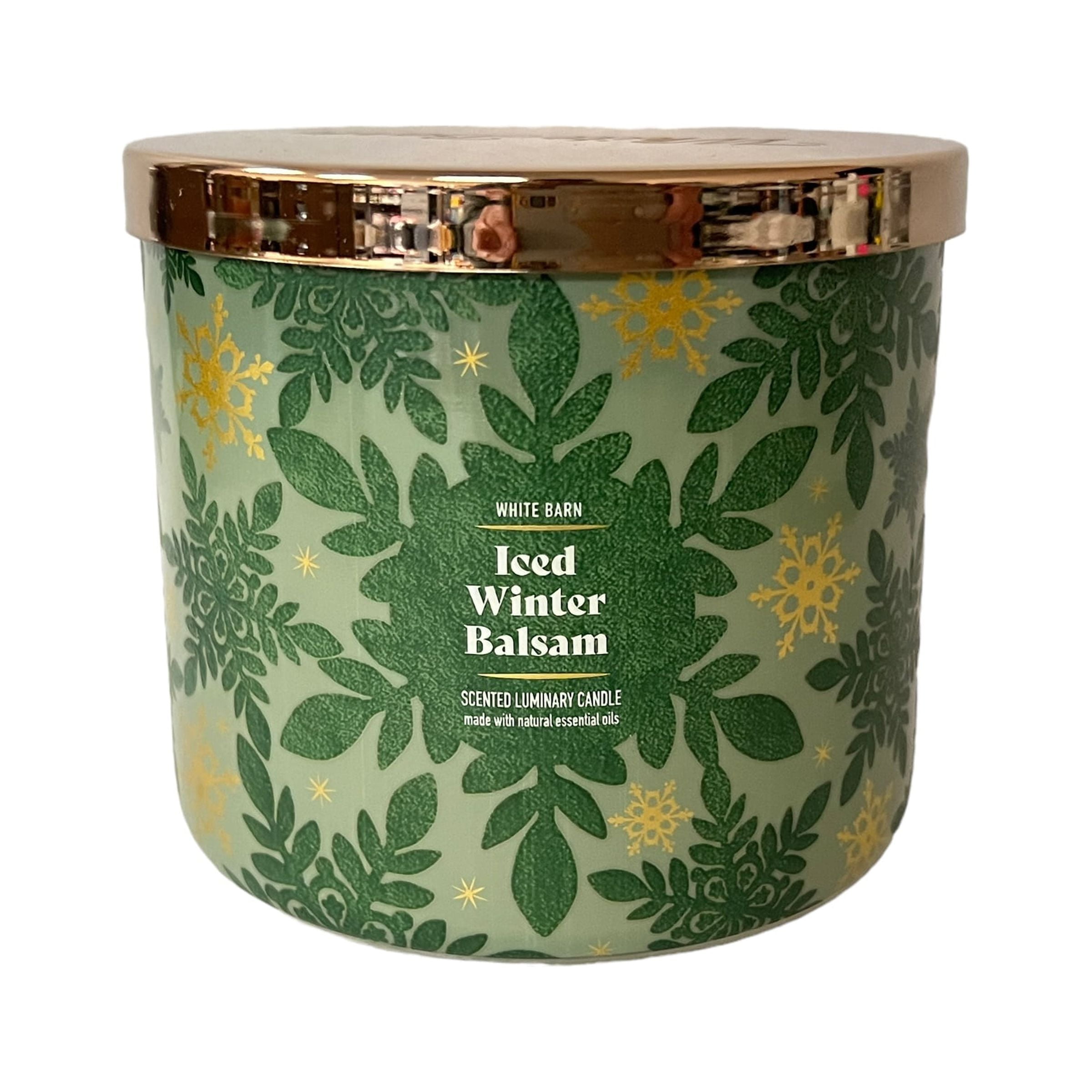 Bath & Body Works Iced Winter Balsam Scented 3 Wick Candle 14.5 oz