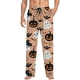 thumbnail image 6 of SJLDQY Mens Halloween Pajamas Pants Wide Leg Pjs Trousers for Men Hallowmas Pumpkin Ghost Elastic Waist Homewear Loungewear With Pocket, 6 of 6