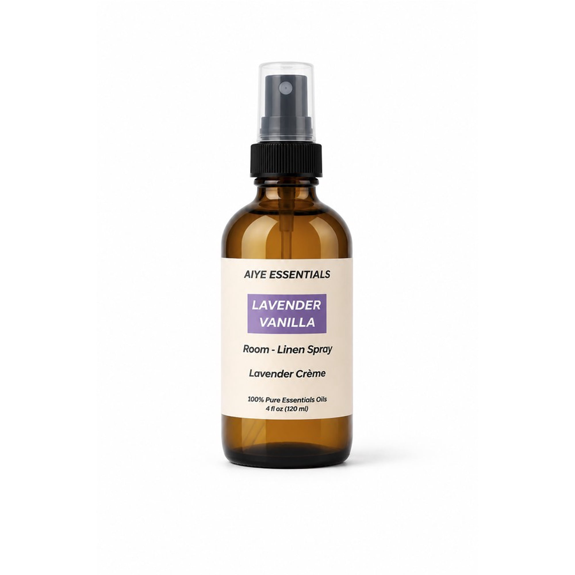 Aiye Essentials Lavender & Vanilla Room & Linen Spray, 100% Essential Oils, 2 fl oz