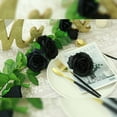 thumbnail image 2 of 2 Pack Black Artificial Flower Garland Each 6.5FT Fake Rose Vine Hanging Rose Garland for Wedding Flowers Xmas Table Centerpiece Arrangement Mirror Decor, 2 of 5