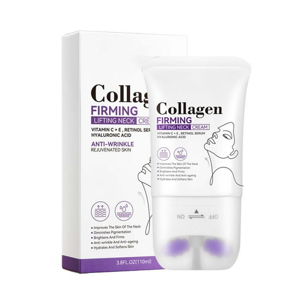 Crema hidratante, crema facial reafirmante y reafirmante para el cuello, crema de belleza tipo rodillo para el cuello, 110 g, efecto "neck frost"
