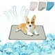 thumbnail image 1 of Alfombrilla refrescante para perros grande | Almohadilla autoenfriable para mascotas | Manta transpirable y ligera | Alfombrilla para dormir interior y exterior | 40x30cm | Azul/Gris/Rosa | Lavable, 1 of 6