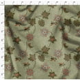 thumbnail image 4 of Soimoi Poly Canvas Green Fabric By the Yard - 56 Inch Wide -Dots & Floral Contemporary Material - Playful and Botanical Fusion for Various Uses Printed Fabric, 4 of 6