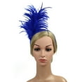 thumbnail image 4 of GZWYHT Headbands for Women,Hair Accessories Vintage Colorful Burlesque Headpiece Flapper Ostrich Feather Fancy Headband Hair Bands,Hair Ties,Workout Headbands Blue, 4 of 6