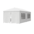 thumbnail image 4 of ZENY Outdoor Wedding Party Tent Gazebo Canopy White 4 Walls W/Windows + 2 Solid Walls 10 x 20', 4 of 10