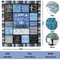 thumbnail image 4 of Christian Gifts for Men Blanket - 60''''x50'''' - I Am a Child of God Blankets Gift - Inspirational Religious Gifts for Dad, Son, Brother, Him - Christian Gifts, Catholic Spiritual Gifts for Men, 4 of 6