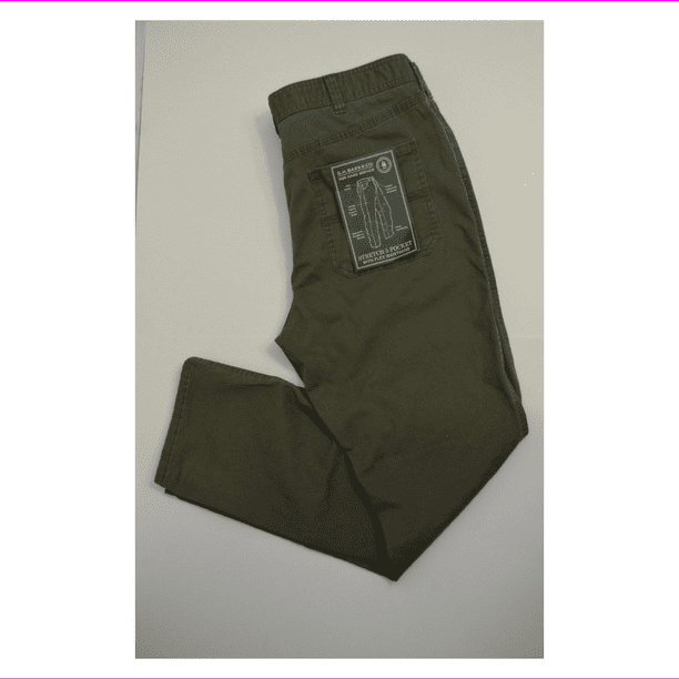 G.H. BASS and CO Stretch 5 Pocket Pant Hiking Flex Waistband 38W X  32L/Olive Night - Walmart.com