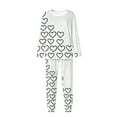 thumbnail image 6 of successthop Couple Matching Pajamas Heart Long Sleeve Crewneck Tops and Bottom with Pockets Valentine Day Sleepwear XL, 6 of 8
