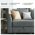 thumbnail image 3 of Honbay Modern Convertible Sleeper Sofa Bed with Storage Ottomans and 6 Pieces Sectional Sofa, Bluish Grey, 3 of 8