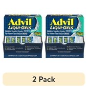 (2 pack) Advil Pain Reliever/Fever Reducer 200 mg Liqui-Gels Capsules, 2 Liqui-Gels Per Pack, 50 ea