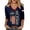 5Navy25, variant on WERYOUNG Patriotic Graphic T Shirt For Women V Neck 3/4 Sleeve Tee 250th Anniversary Celebration T-Shirts Stylish Top L