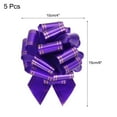 thumbnail image 2 of 5pcs 4 Inch Large Pull Bow Metallic Purple Gift Wrapping Bows with Gold Edge, 2 of 6