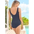 thumbnail image 2 of Swim 365 Women's Plus Size Empire-Waist Swimsuit With Molded Bra, 2 of 5