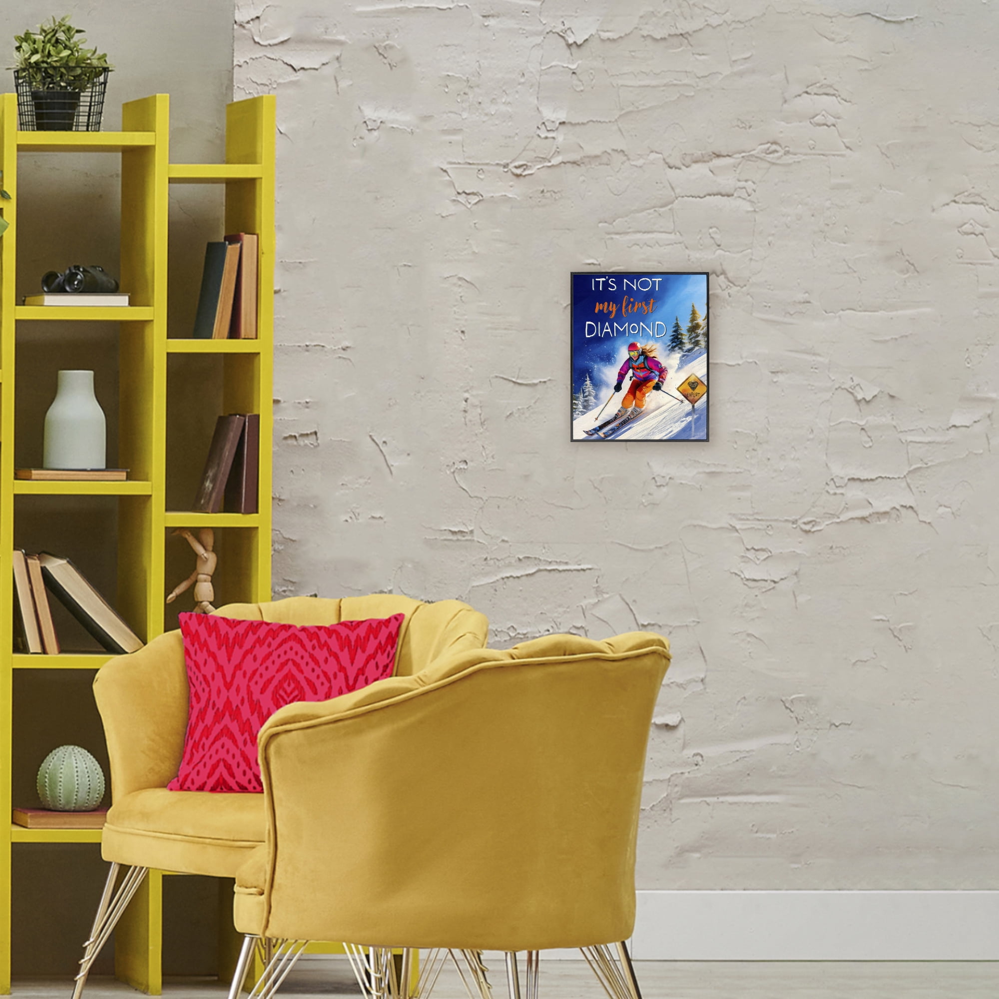 Stupell Industries Not My First Diamond Black Framed Giclee Art, design by Grotto Studios