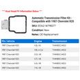 thumbnail image 2 of Automatic Transmission Filter Kit - Compatible with 1987 Chevy R20, 2 of 2