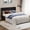 Deep Black, variant on Casacomoda Queen Bed Frame with Headboard, Upholstered Platform Bed Frame Queen, Wood Slat Support, No Box Spring Needed, Noise-Free, Cream White