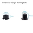 thumbnail image 2 of DJC bike chainring bolts 5pcs with 2 wrenchs aluminum or steel single chainring double chainring black red blue golden grey, 2 of 6