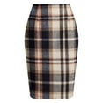 thumbnail image 2 of Byworldtasic Plus Size Skirts High Waist Skirts for Women Winter Knee Length Pencil Wool Skirt, 2 of 6