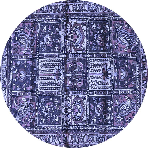 Ahgly Company Indoor Round Persian Blue Traditional Area Rugs, 3' Round