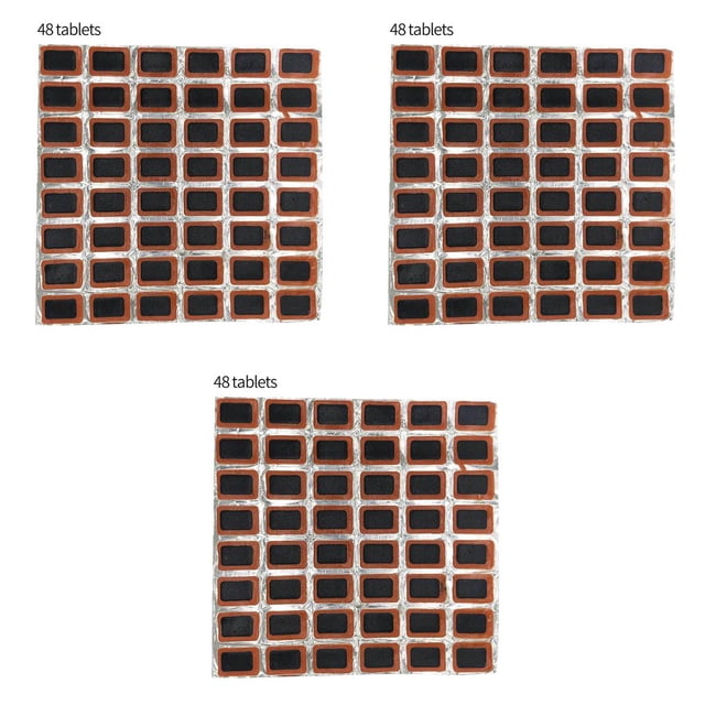 ZLight 48pcs Tire Repair Patch Professional Bicycle Component Convenient Square Tube Puncture Repairing Pads Maintenance Tool Square 3Set