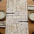 thumbnail image 5 of Table Runners 72 Inches Long Dress Scarves, Texas Star Vintage Farmhouse Kitchen/Dining Table Runner, Coffee Tablerunners, Brown Retro Berry Beige Wooden 18x72 Inch, 5 of 9