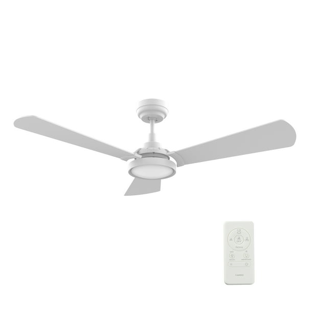 Blade Ceiling Fan With Remote Light Kit, White 3 Blade Ceiling Fan
