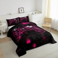 thumbnail image 3 of Manfei Video Game Full Size Comforter Sets,Game Gaming Bedding Comforter Set,Pink Geometric Geometry Bedding Sets For Boys Girls,Super Cozy Bedroom Decoration Reversible,3pcs, 3 of 8