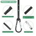 thumbnail image 2 of Uxcell 4-Pack Bungee Cords, 70.9 Inch High Elastic Canopy Tarp Tie Down Bungee Straps with Aluminium Hooks [Black], 2 of 6