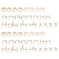 thumbnail image 2 of Ear Cuffs Wraps, 48Pcs Ear Cuff Non  Colorfast Rugged Lightweight Stylish Braid Beads Hair Jewelry Cartilage Clip On Earrings Wrap Claw Stud Earrings For Parties Weddings, 2 of 8