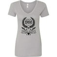 thumbnail image 3 of Inktastic Born in 1966 Limited Edition Women's V-Neck T-Shirt, 3 of 5