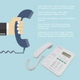 thumbnail image 3 of Corded Telephone, HD 16 Bit Display 4 Levels Volume Caller ID English Corded Landline Phone Portable  for Home White, 3 of 7