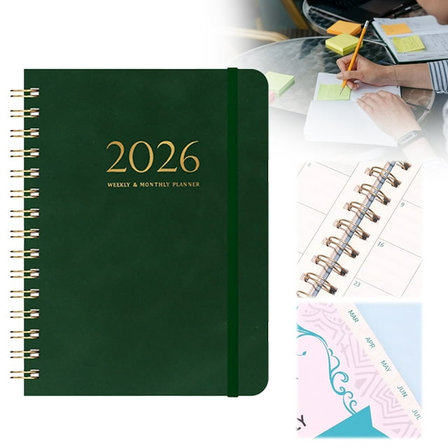 AKEGAMN Clearance! 2026 New A5 Schedule Book Daily Plan Book Hardcover Notebook Creative Notepad Time Management Handbook Student A design for 2026, for more organized planning. This planner your en